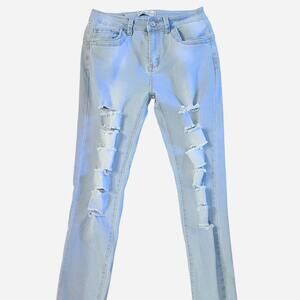 Size 7 Prestige Denim light wash distressed slim fit jeans